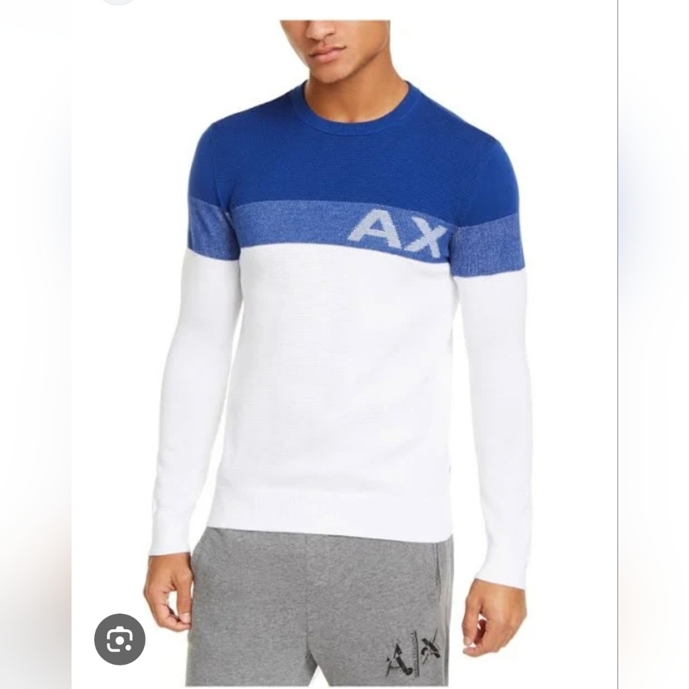 AX Armani Exchange Navy Logo Sweater Men Size XL